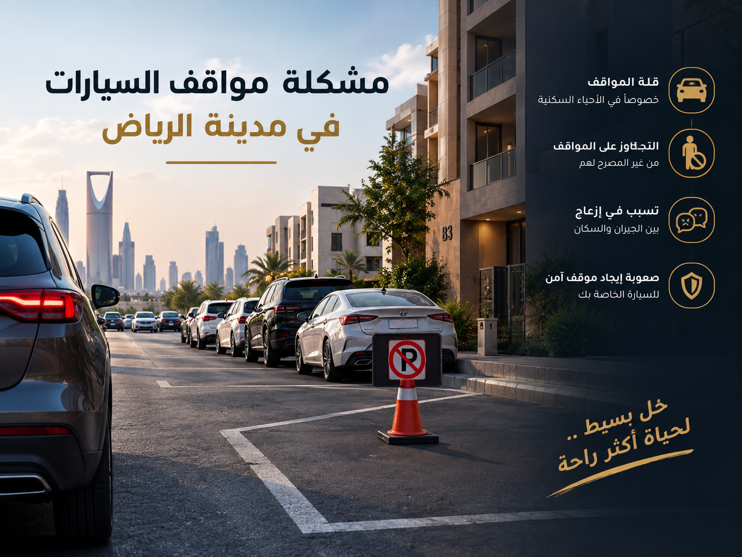 سيارة تشغل موقف خاص بدون إذن